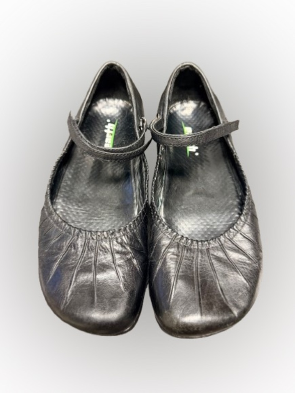 Earth Pirouette 2 Black Leather Mary Jane Flats Shoes EU 39 US 8-8.5